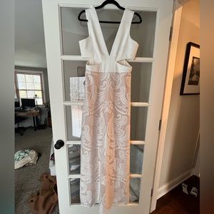 BCBG MAXAZRIA size 06 maxi dress with side cutouts